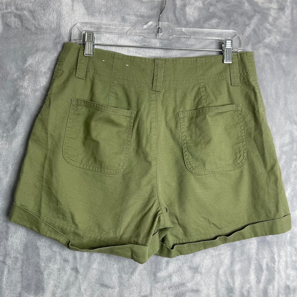 Loft Outlet High Rise Shorts Womens 6 Green Chino Preppy Casual Minimalist - Picture 2 of 9